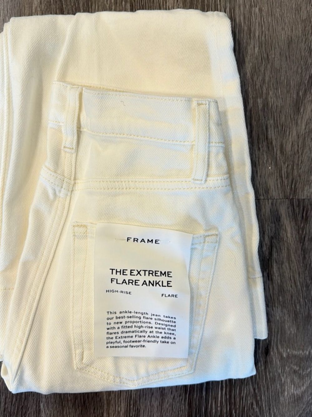 FRAME the extreme flare ankle jean - Size 24 Waist (XS) - Color Au Natural Clean